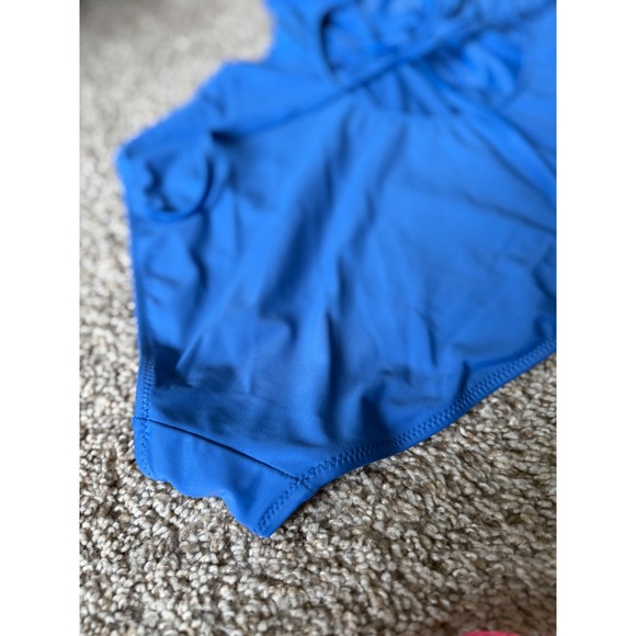 Aerie Braided One Piece Swimsuit Blue Criss Cross Sexy Cute Swimwear size S‎ - Picture 9 of 13
